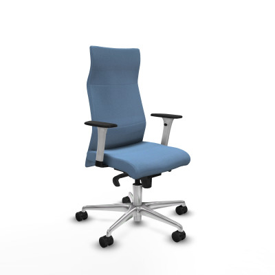 Albacete dirección sincro bali azul cielo brazos 1D blancos base aluminio ruedas 65 nailon