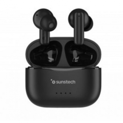 Auriculares Bluetooth Sunstech WAVEPODSBK con estuche de carga/ Autonomía 4.5h/ Negros