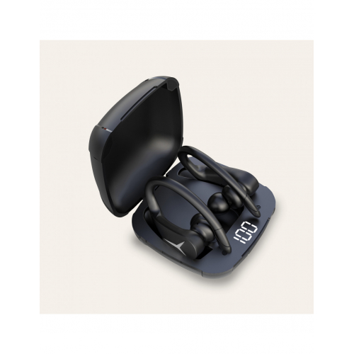 Ksix Sport Buds 2 Auriculares Deportivos Bluetooth 5.1+EDR con Microfono - Autonomia hasta 16h con Estuche - Control Tactil - Estuche de Carga
