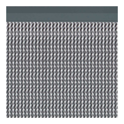 Cortina para puerta modelo manacor color plata 90x210cm m63577 acudam