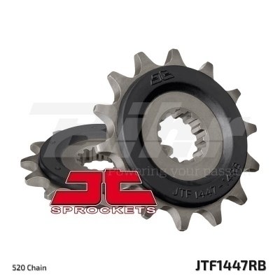 Piñón con goma anti-ruido JT SPROCKETS acero 1447 - 520 JTF1447.14RB