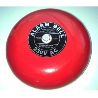 Timbre Industrial Campana 15cm 95Db 230V ROJO K27612