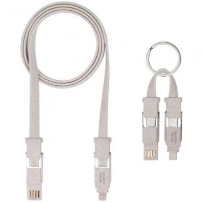 Pack 2 Cables USB 2.0 Mars Gaming MCAECO/ Lightning + MicroUSB/ USB Tipo-C/ USB-A/ 1m