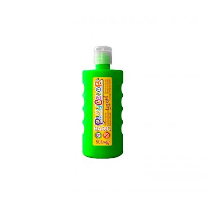 BOTE ERG. TEMPERA LIQ. PLAYCOLOR 500ML VERDE OSC