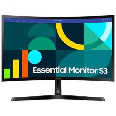 Monitor curvo Samsung Essential S3 S24D366GAU - 24 Full HD | Diseño envolvente | Color negro