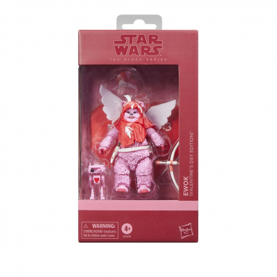 Figura hasbro star wars the black series ewok (valentiine's day edition)