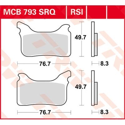 Pastillas de freno sinterizadas offroad Race serie RSI TRW MCB793RSI