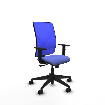 Motilla sincro malla azul bali azul claro brazos 1D base piramidal ruedas 65mm nailon