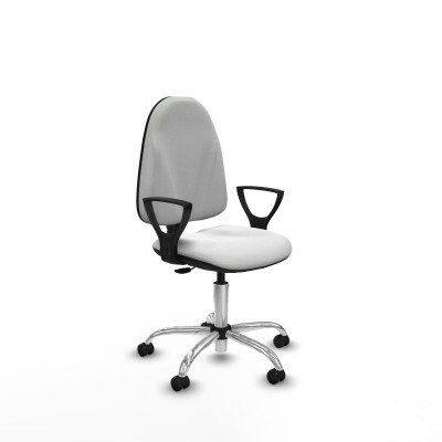 Algarra CP bali blanco brazos fijos base cromada ruedas engomadas 50mm