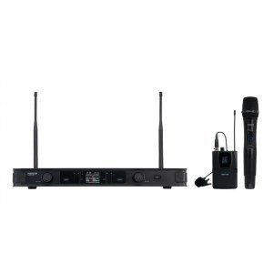 Micrófono inalámbrico doble de mano y petaca UHF ID Pilot y Diversity Fonestar SONAIR-PRO-2MP