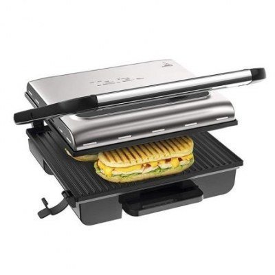 GRILL TEFAL INICIO ADJUST - 2000W - TERMOSTATO AJUSTABLE 3 NIVELES - PLACAS ANTIADHERENTES - CUERPO ACERO INOXIDABLE
