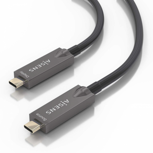 AISENS - CABLE USB 3.1 GEN2 10GBPS AOC 4K@60HZ 3A 60W E-MARKER, TIPO USB-C/M-USB-C/M, NEGRO, 7.5M