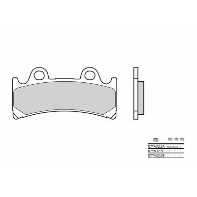 Pastillas de freno sinterizadas racing Brembo 07YA32SC 07YA32SC