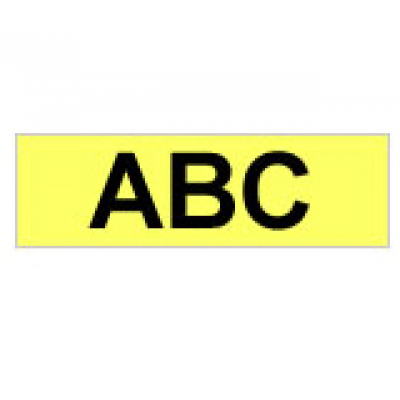 Gloss Laminated Labelling Tape - 24mm, Black/Yellow cinta para impresora de etiquetas TZ