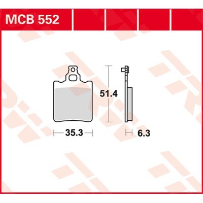 Pastillas de freno metal sinterizado SV TRW MCB552