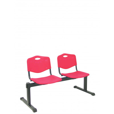Bancada Iso plastic 2 plazas PVC color rojo
