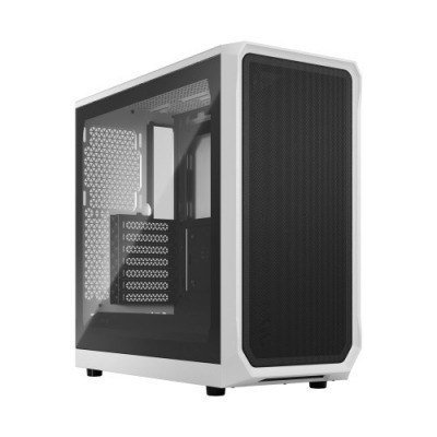 Fractal Design Focus 2 TG Mid Tower Cristal Templado USB 3.2 Blanco