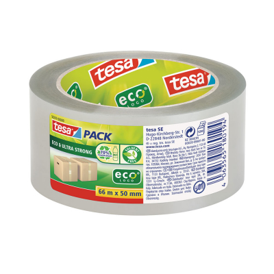 Cinta de embalar transparente ecológica 50 mm x 66 m
