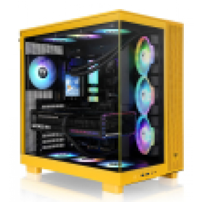 CAJA ATX THERMALTAKE VIEW 380 XL USB CX1 4XVENT120MM ARGB YELLOW S/N FUENTE