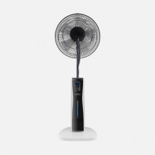 Ventilador De Pie Corvo Blan/negro 3 Vel.75w.5Asp Nebulizador 125x43x40cm Remoto Y Temporizador, Tanque De Agua 2l