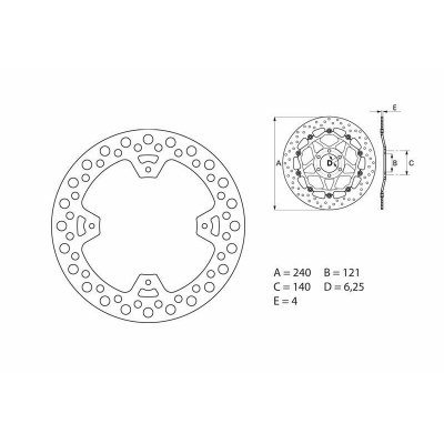 Disco de freno Brembo 68B40786 68B40786