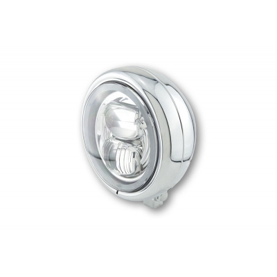 HIGHSIDER 5 3/4 inch LED headlight PECOS TypE 7 with parking light ring, chrome 223-226