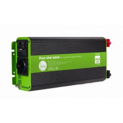 GEMBIRD INVERSOR CORRIENTE DC-AC COCHE DE ONDA SINUSOIDAL PURA DE 12 V 1000 W