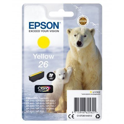 Epson T2614 (26) Amarillo Cartucho de Tinta Original - C13T26144012