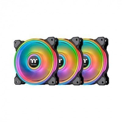 VENTILADOR 140X140 THERMALTAKE RING QUAD RGB PACK 3UDS