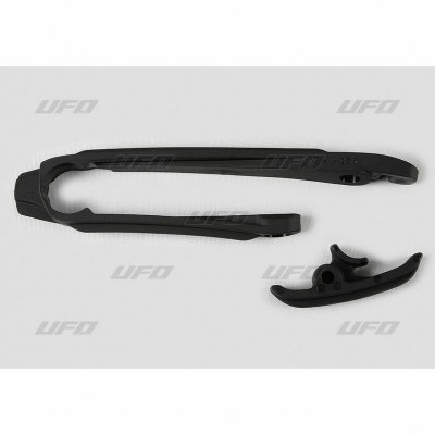 UFO Chain Slider + Lower Chain Sliding Piece Kit Black KTM KT04035#001