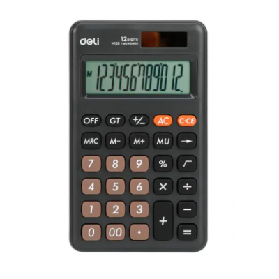 DELI Calculadora de bolsillo Deli EM120 12 digitos negro