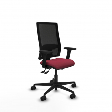 Piqueras y Crespo Bormate asincro malla negra bali granate brazos 2D base nailon ruedas 65mm nailon