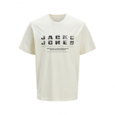 Camiseta JACK & JONES JCORECHARGE FRONT BRANDING TEE CREW NECK 12274716 Bco Blanco