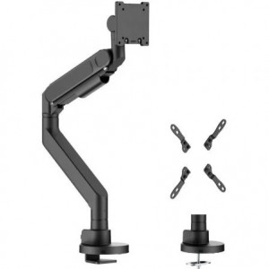 Soporte de monitor Aisens DT57TSR-307, 24-57 pulgadas, hasta 27 kg, 1 brazo, VESA 200 x 200 mm, giro 360°, incl. -20°/+60°, rot. ±90°, negro