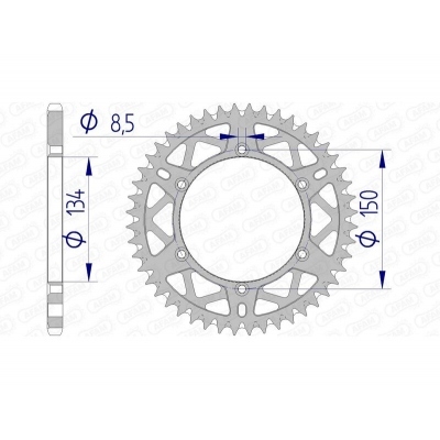 Corona AFAM aluminio ultraligera autolimpiable 17206 - Paso 520 17206+49