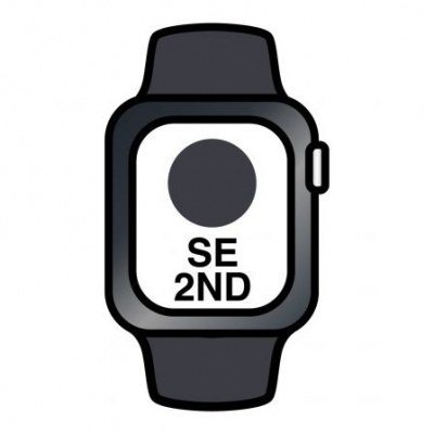 Apple Watch SE/ GPS/ Cellular/ 40mm/ Caja de Aluminio en Negro Medianoche/ Correa Deportiva Negro Medianoche