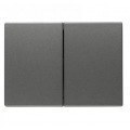 TECLA DOBLE CONMUTADOR CORAL GRIS