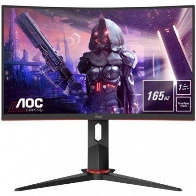 Monitor Gaming Curvo AOC C24G2U/BK 23.6/ Full HD/ 1ms/ 165Hz/ VA/ Multimedia/ Negro