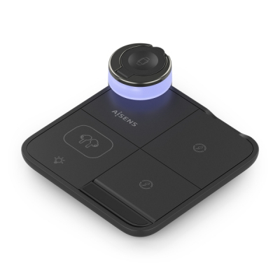 Aisens Cargador Inalambrico 15W - USB-C - Protocolo Qi - Moviles, Apple Watch y Auriculares - Proteccion Contra Sobretension, Sobretemperatura y sobrecorriente - Color Negro