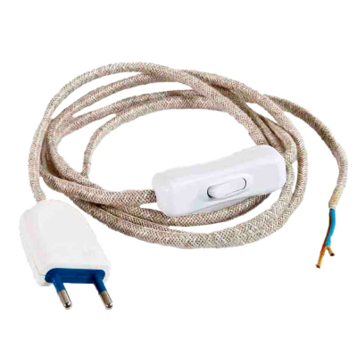 Kit cordon 2 x 0,75 mm, 120 + 80 cm, 2 m, algodon