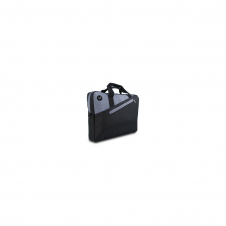 Maletin Monray para portatil hasta 14p 2 compartimientos nylon gran resistencia banda para trolley negro gris GINGERBLACK14
