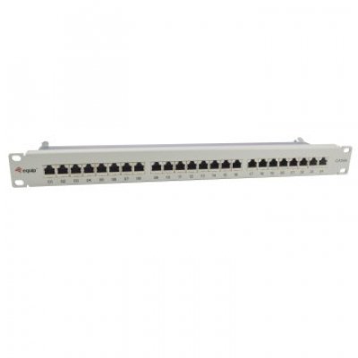 PATCH PANEL 24 PUERTOS CATEGORIA 6A APANTALLADO COLOR GRIS CLARO