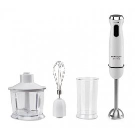 Batidora de mano Orbegozo BT2690, 1000W, con accesorios, blanco