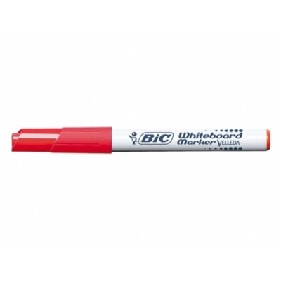 Bic Velleda 1741 Marcador para Pizarra - Punta de 4.5 mm - Trazo 1.4mm - Tinta con Base de Acetona - Borrado Optimo - Larga Duracion - Color Rojo