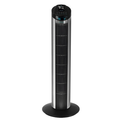 Cecotec EnergySilence 890 Skyline Ventilador de Torre de 30 de Altura - 50W - Funcionamiento Silencioso - Control Remoto - LCD - 3 Modos de Aire - Temporizador - Oscilante - Color Negro y Gris