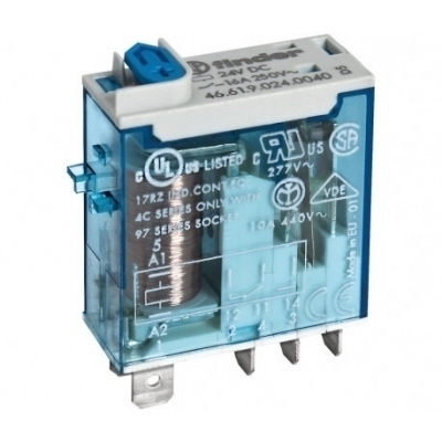 RELE 12Vdc 1Cto Pulsador de Prueba 16A/250Vac FINDER