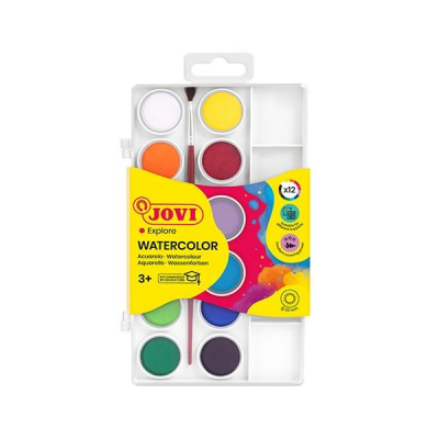 JOVI C.12 ACUARELAS COLORES SURTIDOS