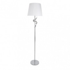 Pie Salon Baeza 1xe27 Cromo Pantalla Blanca 162x38x38 Cm
