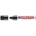 Edding 800 Rotulador Permanente - Punta Biselada - Trazo entre 4 y 12 mm. - Recargable - Secado Instantaneo - Color Negro