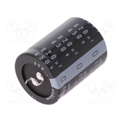 Condensador Electrolítico 2PIN 820uF 450Vdc 85ºC ELHS451VSN821MA60S 60X35mm